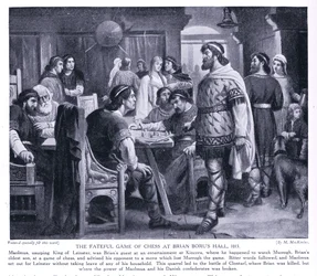 Das schicksalhafte Schachspiel in der Halle von Brian Boru, AD1013, 1920er Jahre